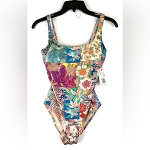 Johnny Was Women’s Multicolored One Piece Floral Swimsuit Size S